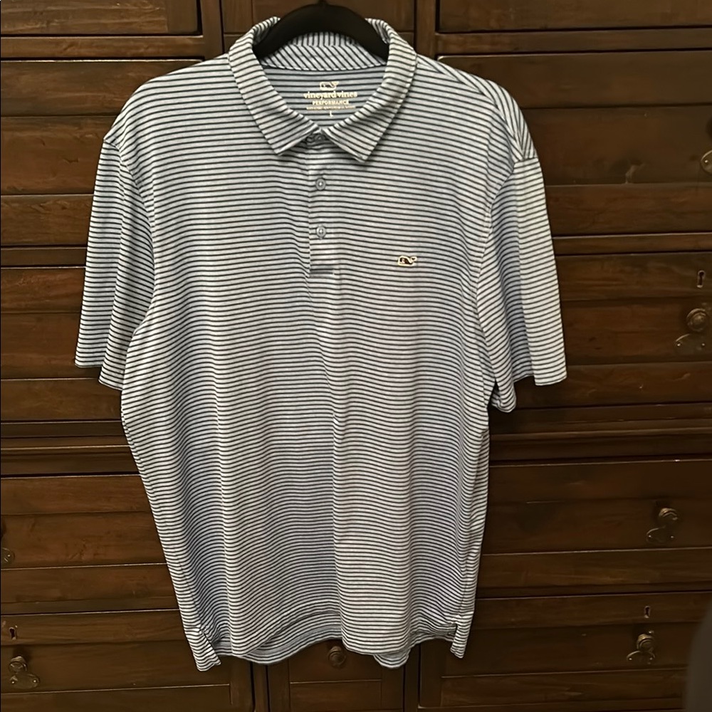 Men's Striped Polo Shirt - Blue by Vineyard Vines